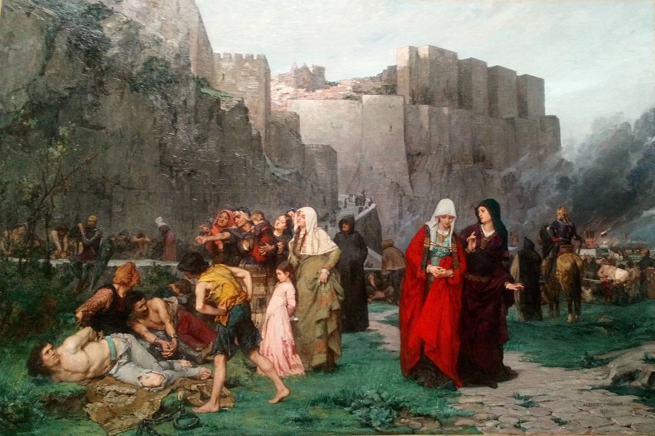 Albert Maignan - L'Insulte aux prisonniers Episode de la croisade contre les Albigeois en 1211, Museo di Picardie